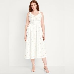 Old Navy Fit & Flare Ditsy Floral Sleeveless Midi Dress Sz XL NWT